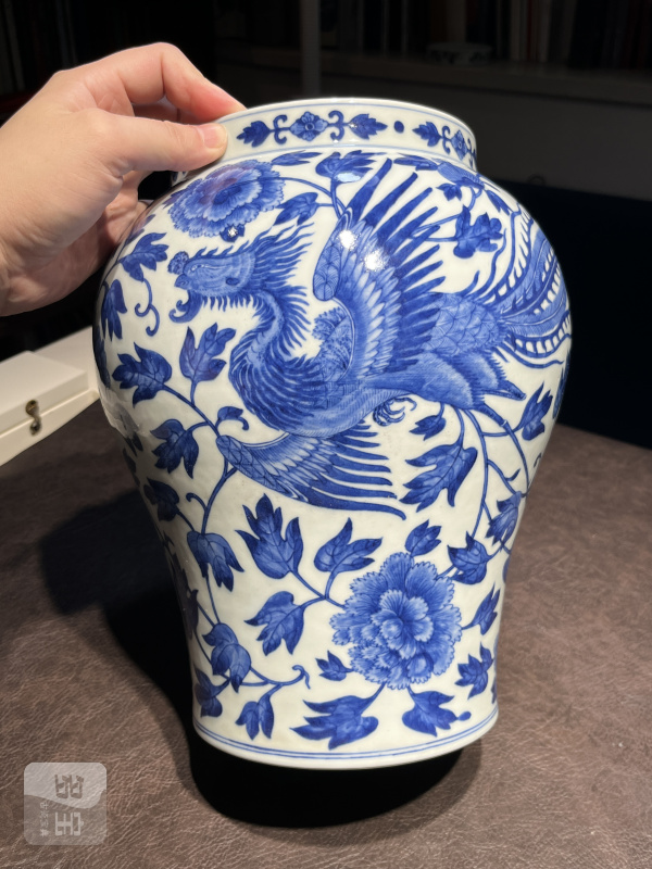 清道光 青花缠枝莲纹盖罐一对 - 图18